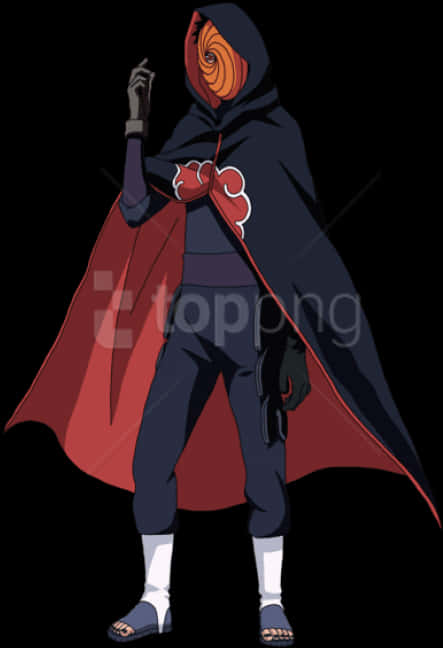 Animated Masked Ninja Character PNG with transparent background