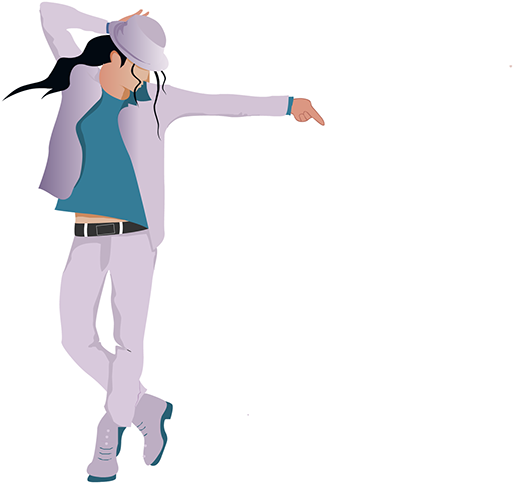 Animated Michael Jackson Dance Pose PNG with transparent background