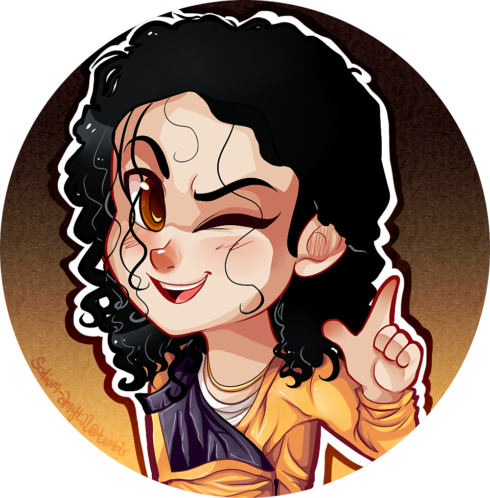 Animated Michael Jackson Winking PNG with transparent background
