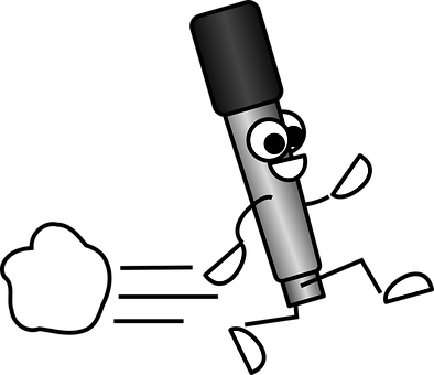 Animated Microphone Character PNG with transparent background