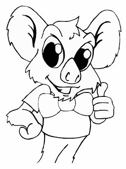 Animated Mouse Character Thumbs Up PNG with transparent background
