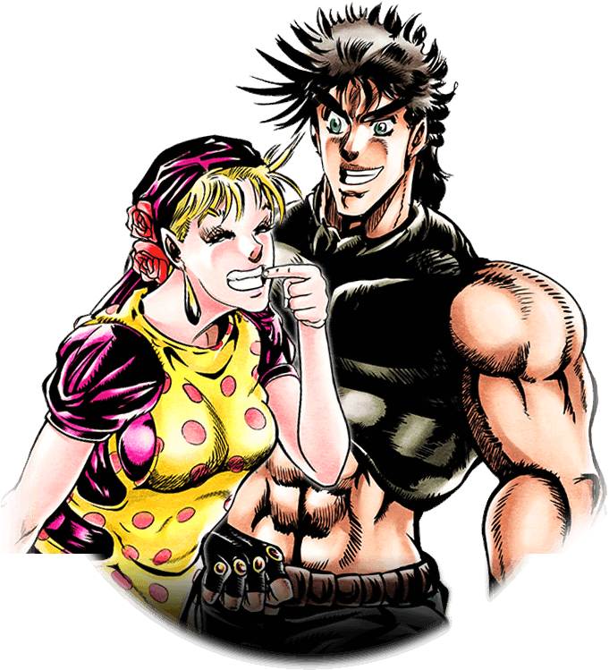 Animated Muscle Manand Woman Sharing Moment