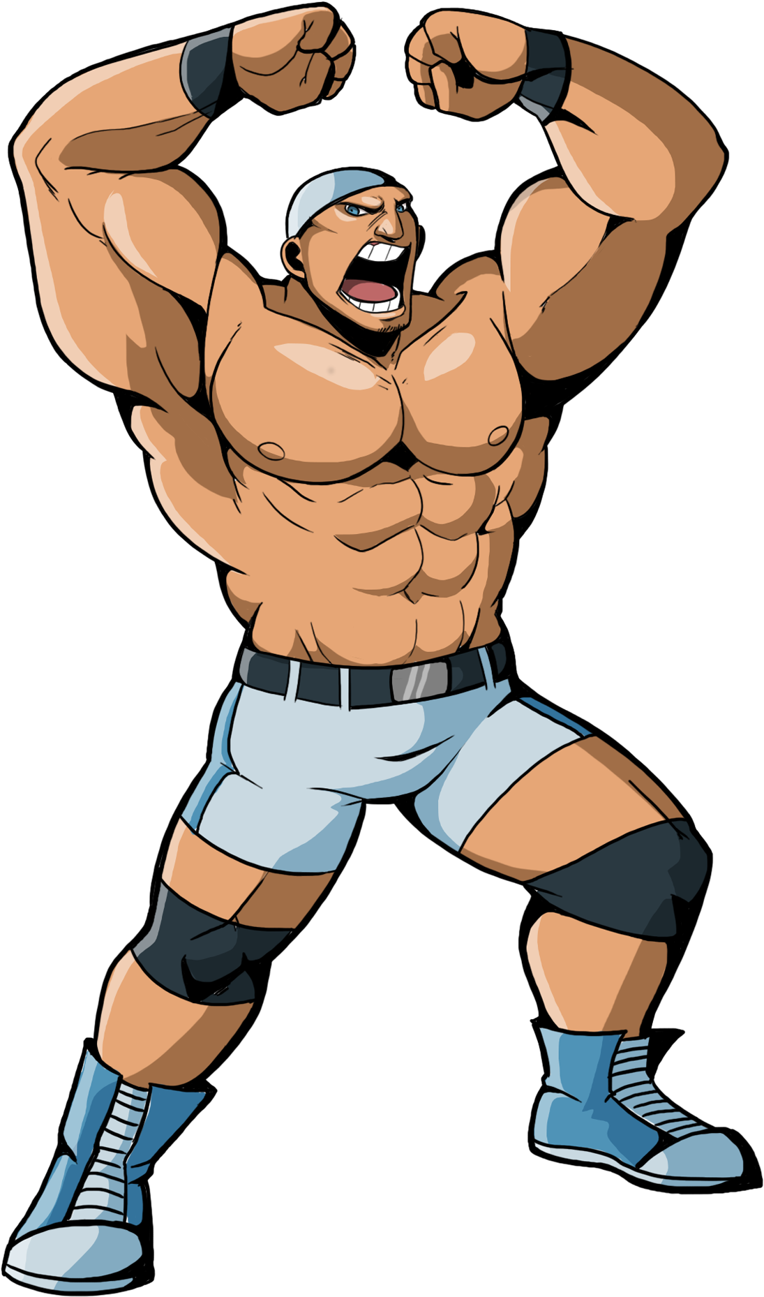 Animated Muscular Bodybuilder Pose