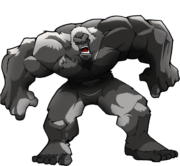 Animated_ Muscular_ Gorilla_ Pose