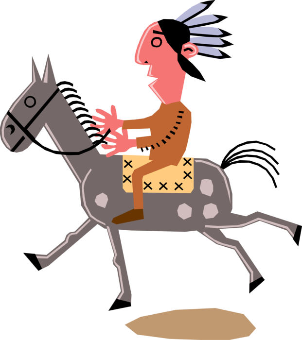 Animated Native American Horseback Riding