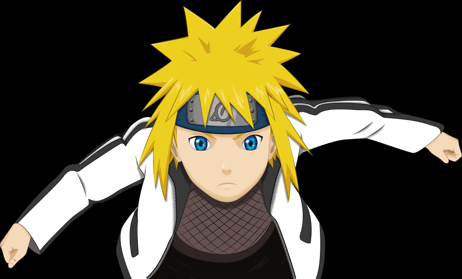 Animated Ninja Character Minato Namikaze PNG with transparent background