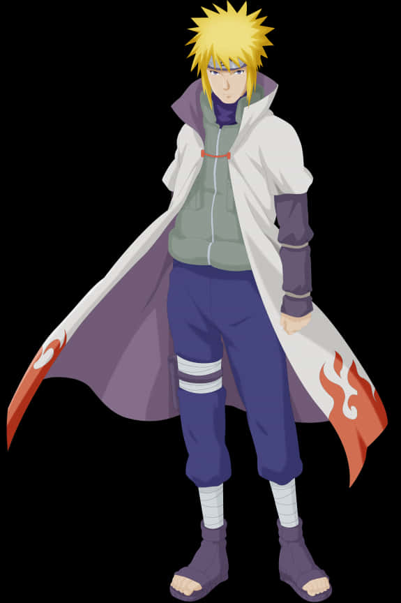 Animated Ninja Hero Minato PNG with transparent background