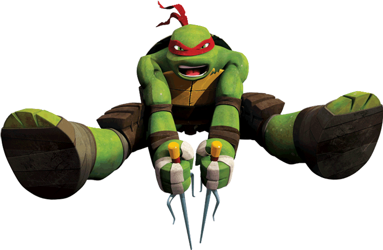 Animated Ninja Turtle Raphael Action Pose