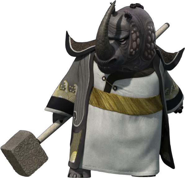 Master Thundering Rhino - Kung Fu Panda 2 Master Thundering Rhino Death PNG with transparent background