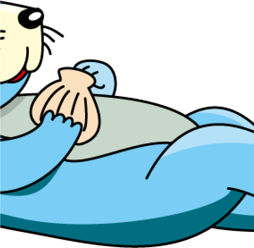 Sea Otter Clip Art Cute Sea Otter Clipart Space Clipart - Sea Otter Black And White, HD Png Download PNG with transparent background