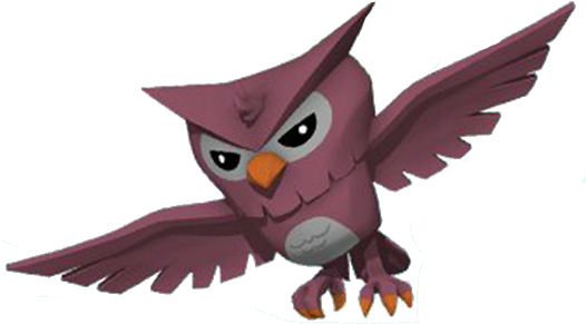 Animated Owl Character Flying