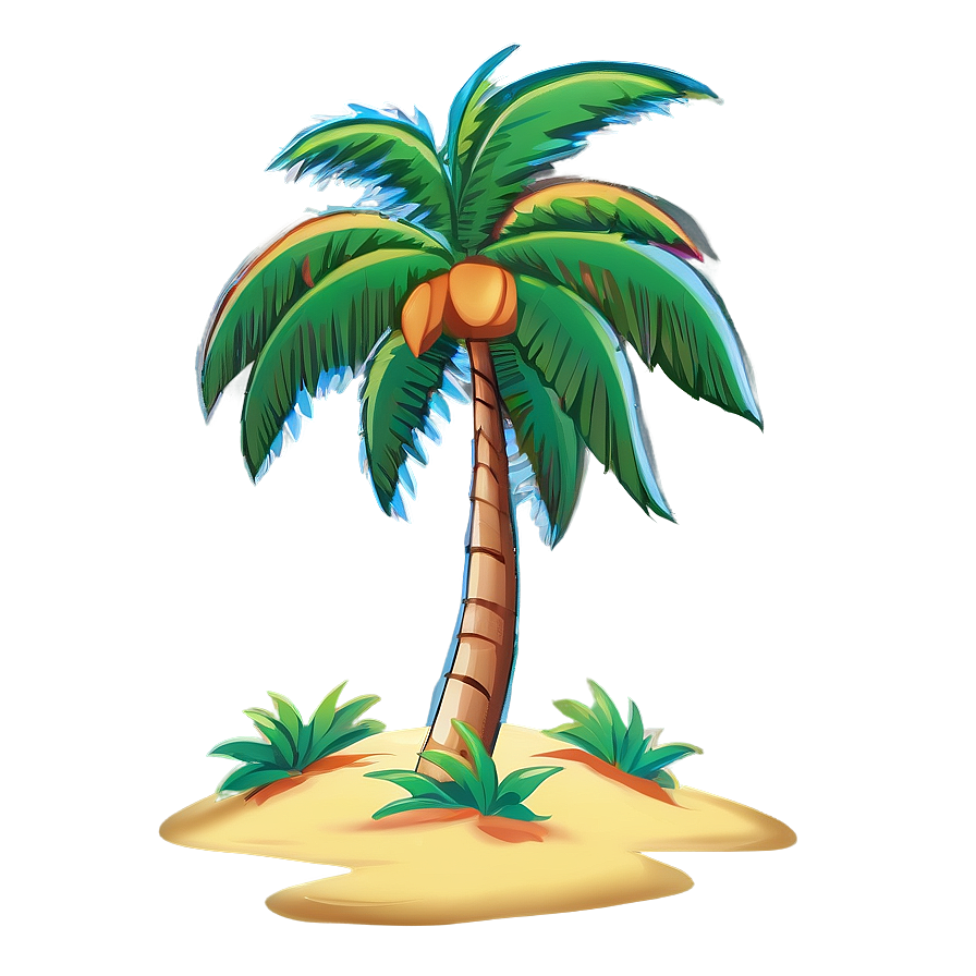Animated Palm Tree Graphic PNG tfm PNG image with a transparent background, free high-resolution download