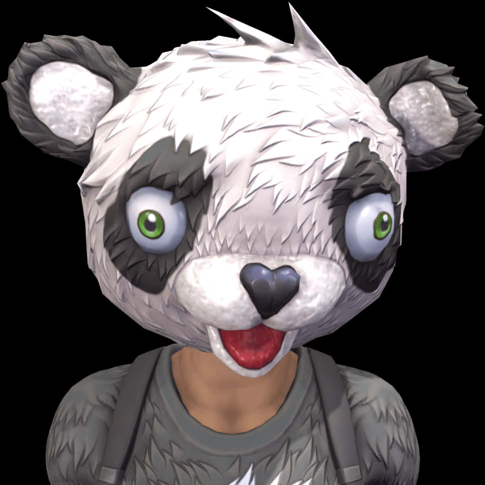 Animated Panda Character Headshot