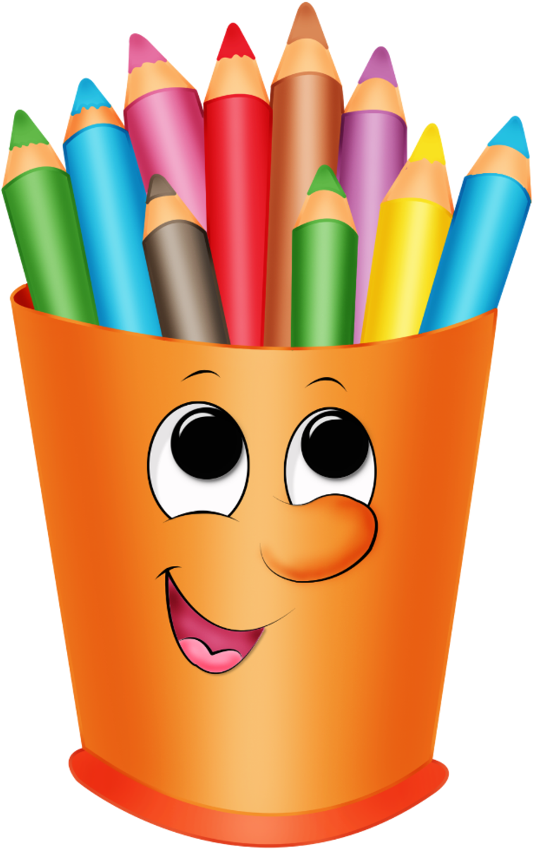 Animated Pencil Cup Smiling