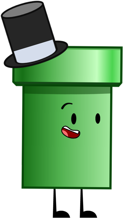 Animated Pipe Character With Top Hat