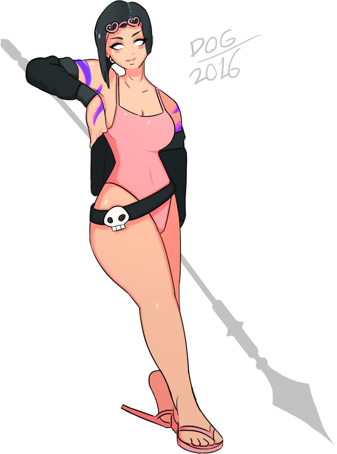 Animated Pirate Girl Pose2016 PNG with transparent background