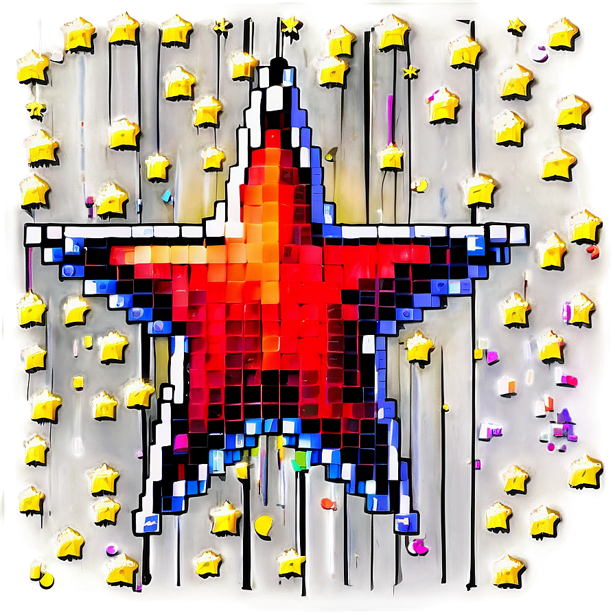 Animated Pixel Star Graphic Png Xmx93