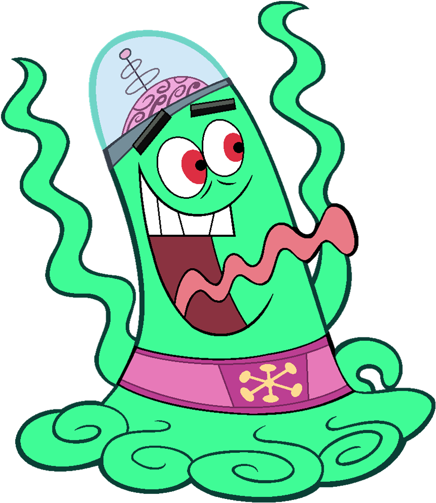 Animated Plankton Character Laughing