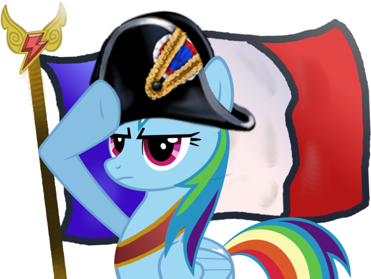 Gefey, Element Of Loyalty, France, French, Napoleon - Rainbow Dash Salute PNG with transparent background