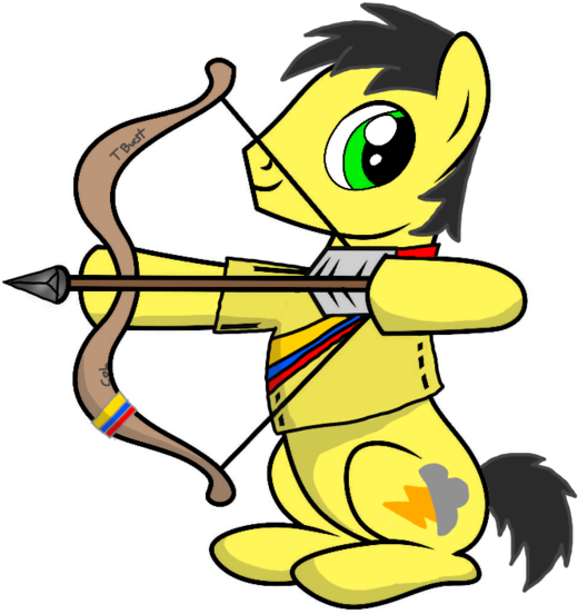 Animated Ponywith Bowand Arrow