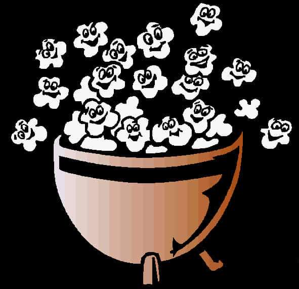 Animated Popcorn Characters Clipart