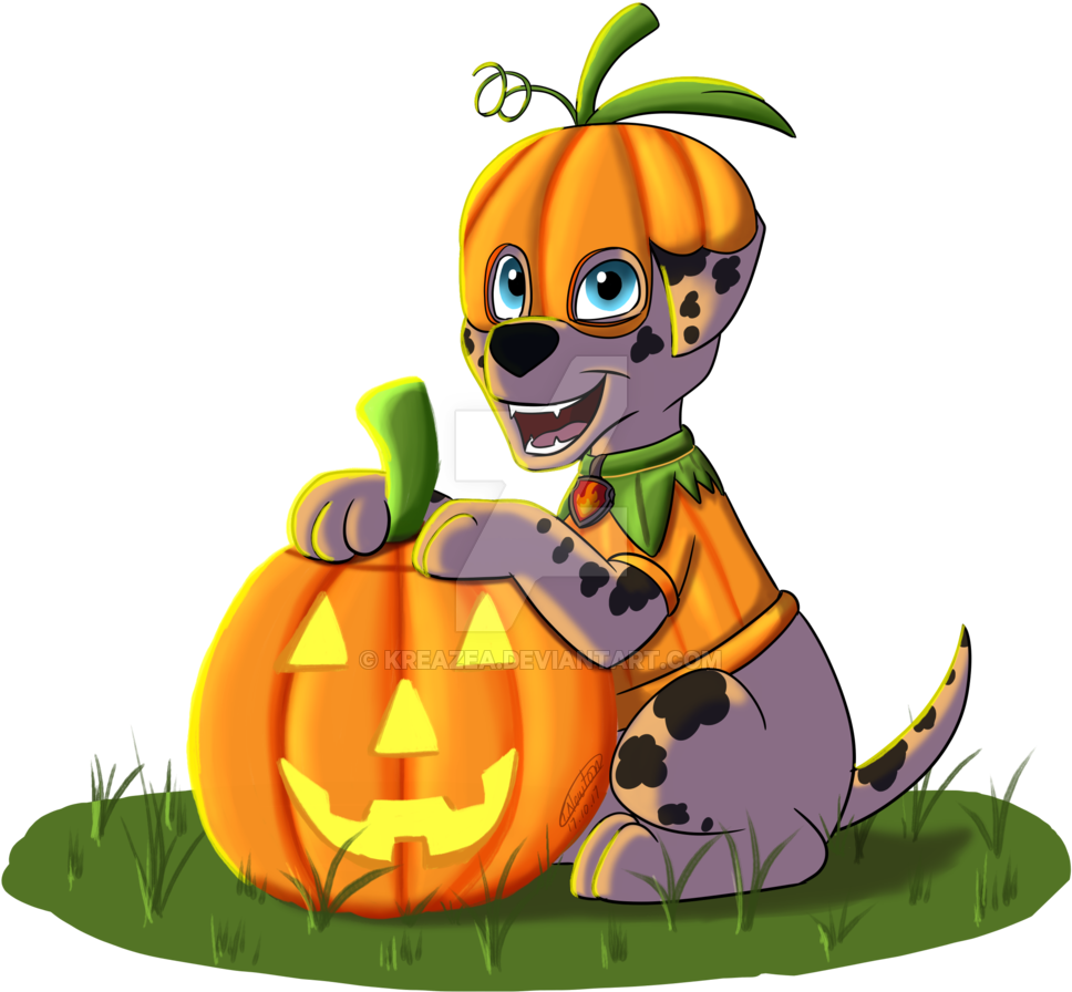 Kreazea 137 26 Pumpkin Marshall By Kreazea - Paw Patrol Pumpkin Marshall, HD Png Download PNG image with a transparent background, free high-resolution download