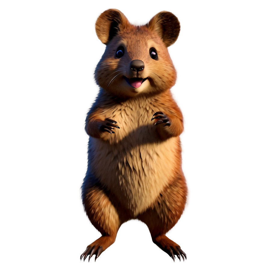 Animated Quokka Character Png Kwu