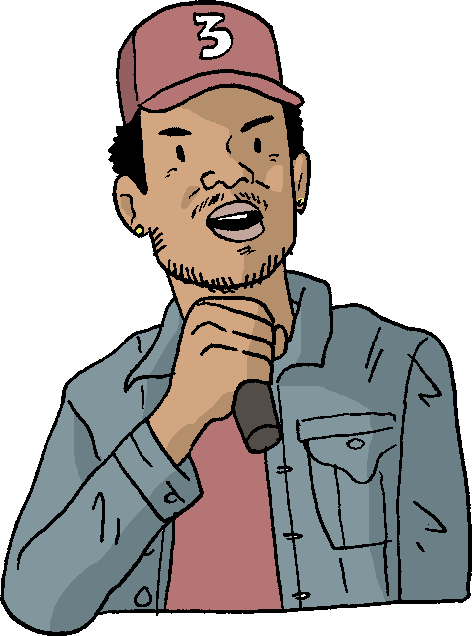 Animated Rapperwith Microphone