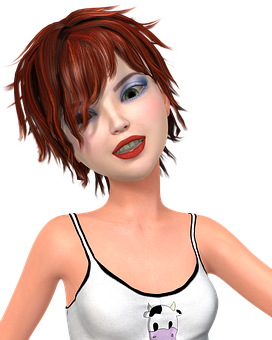 Animated Redhead Female Character