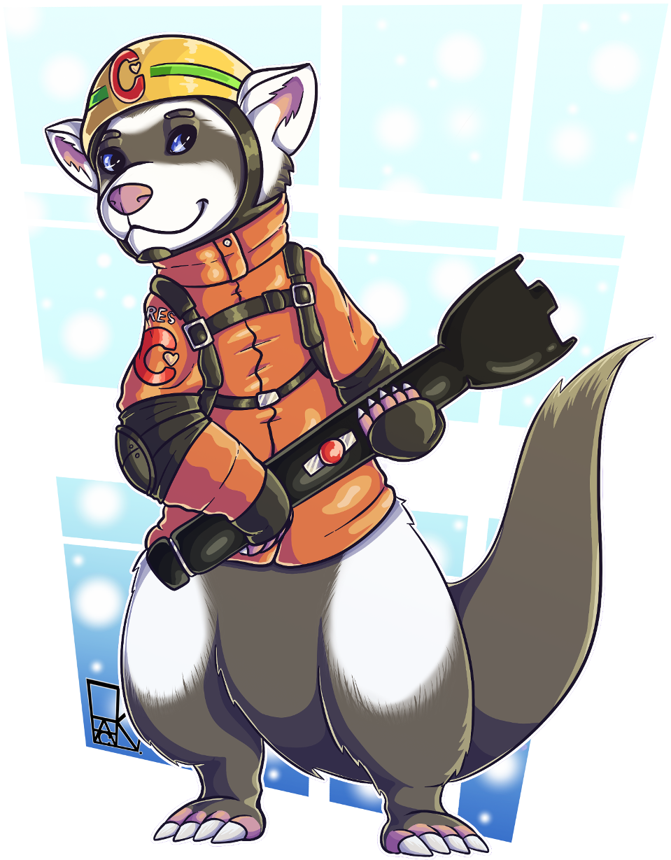 Animated Rescue Ferret Character