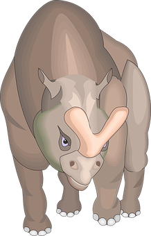 Animated Rhinoceros Character