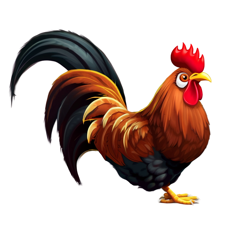 Animated Rooster Character Png 05242024