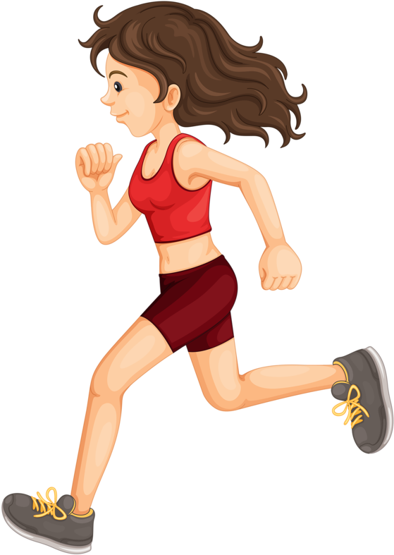 Animated Running Woman Illustration