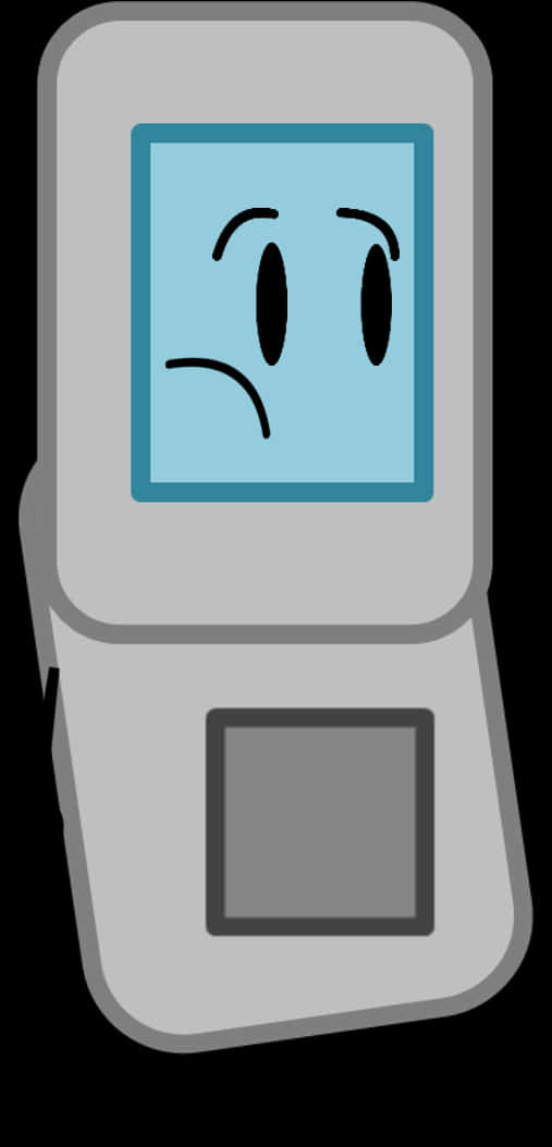 Animated Sad Mobile Phone Character