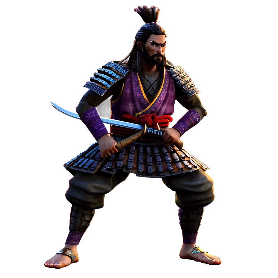 Animated Samurai PNG plq PNG with transparent background