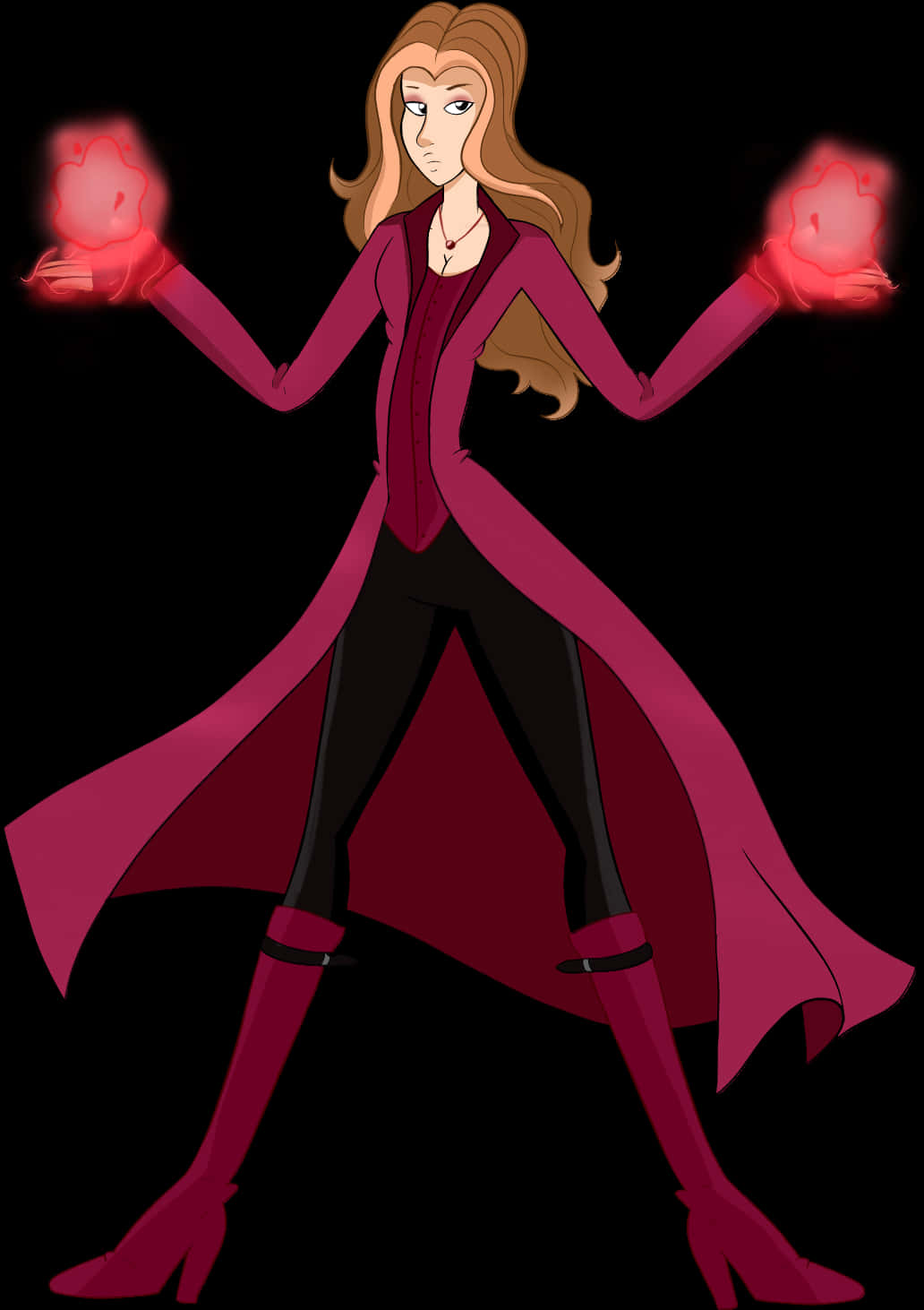The Scarlet Witchmy Favorite Female Marvel Character - Marvel Scarlet Witch Cartoon, HD Png Download PNG with transparent background