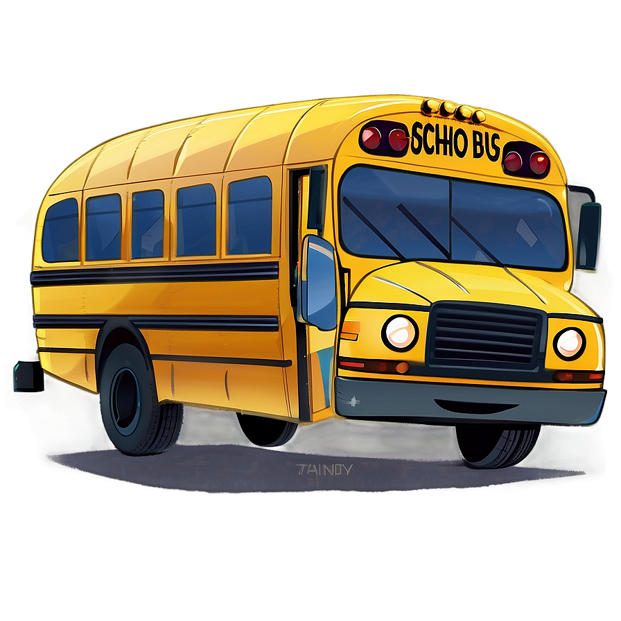 Animated School Bus Characters Png 05242024