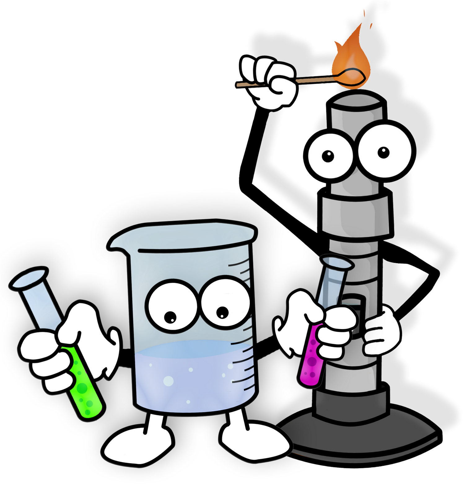 Animated Science Experiment Characters