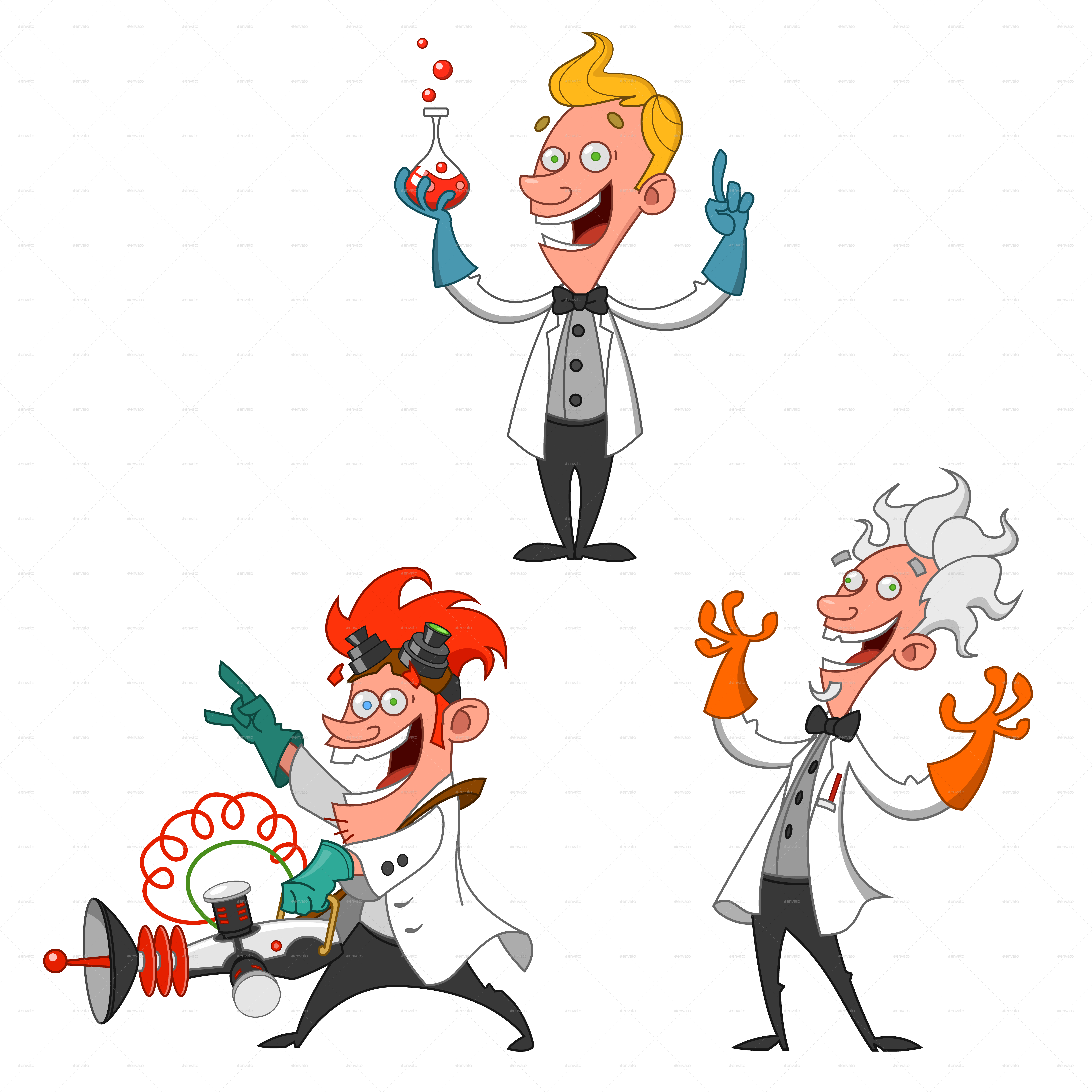 Set Of Cheerful Scientists - Transparent Scientist Clipart, HD Png Download PNG with transparent background