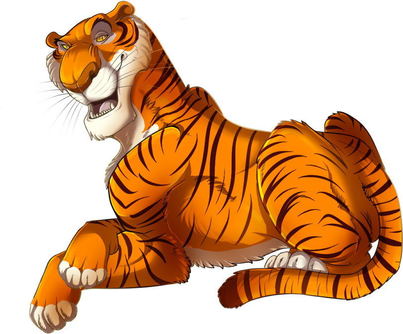 Animated Smiling Tiger PNG with transparent background