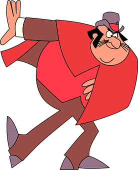 Animated Sneaky Character_ Tiptoeing PNG with transparent background