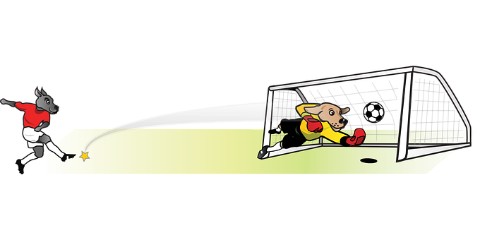 Animated Soccer Play Goal Attempt PNG with transparent background