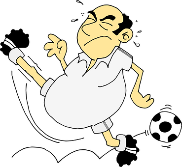 Animated Soccer Referee Character PNG with transparent background