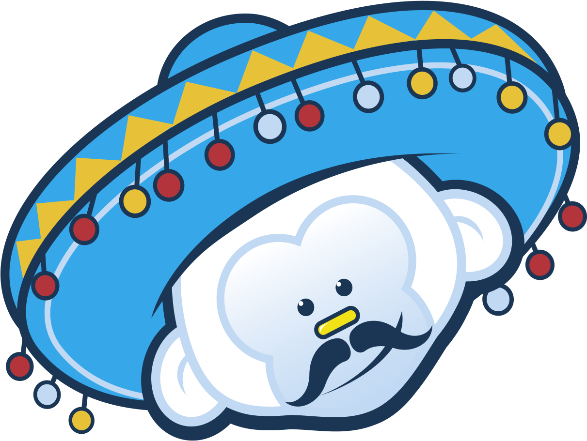 Animated Sombrero Cloud Character