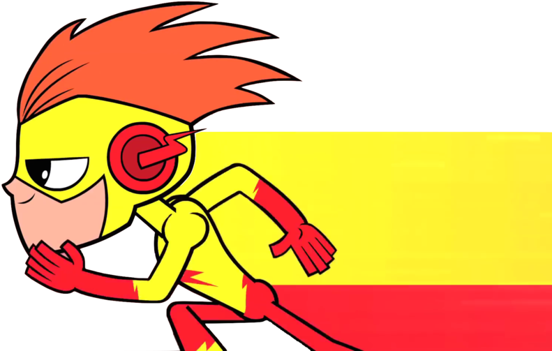 Animated Speedster Kid PNG with transparent background