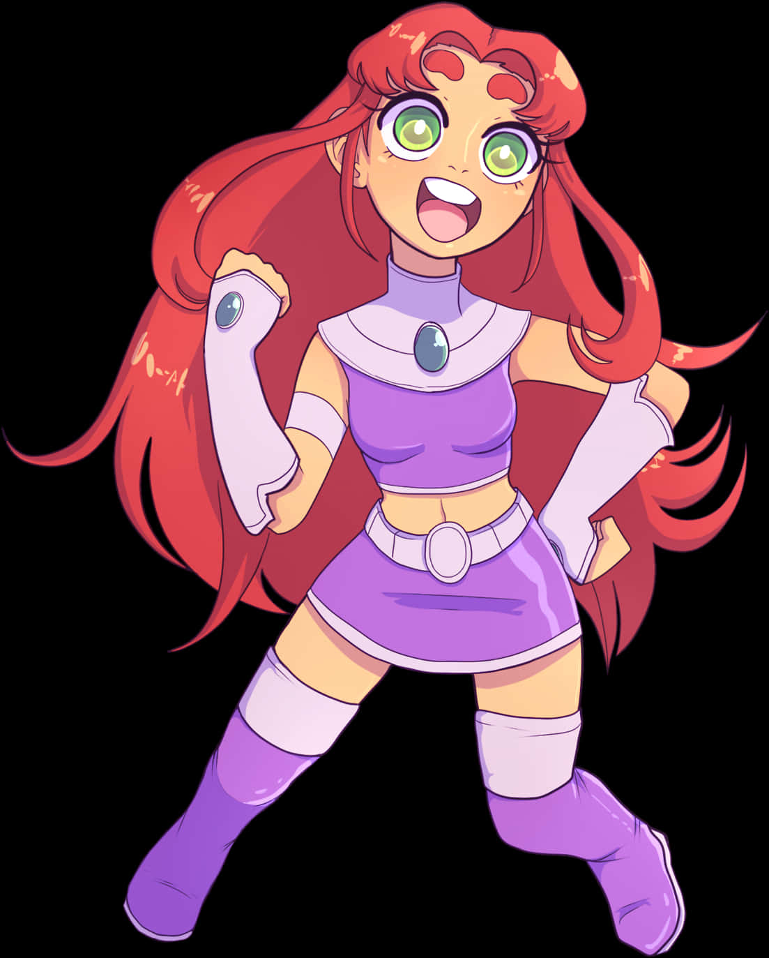 Animated Starfire Character Illustration