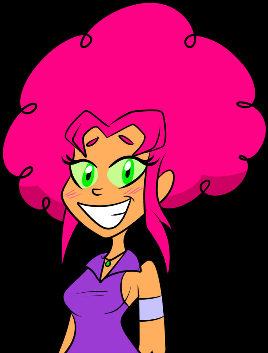 Animated Starfire Smiling Portrait