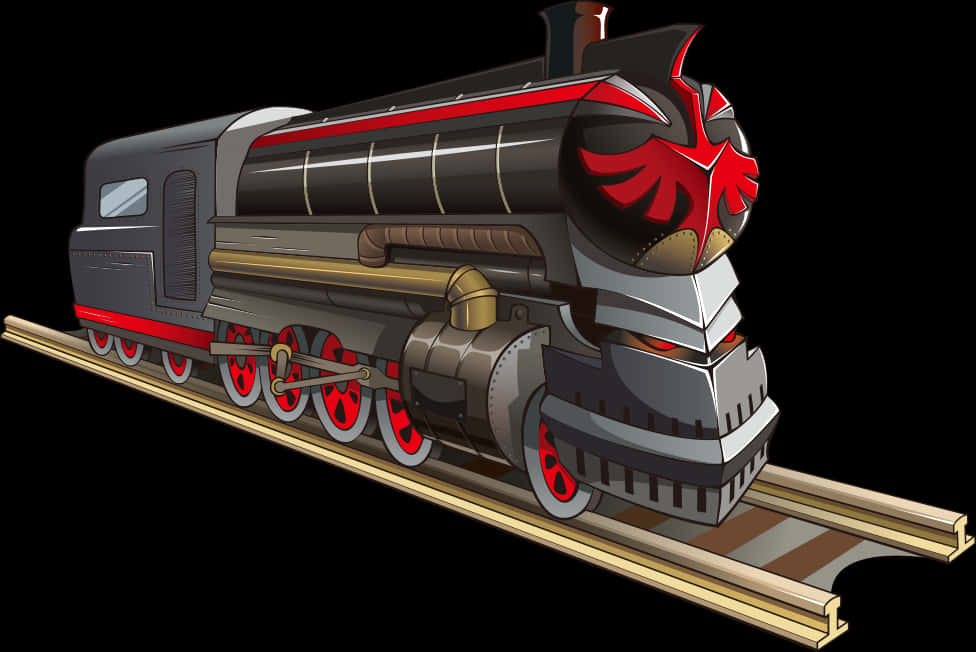 Animated Steam Locomotive Character