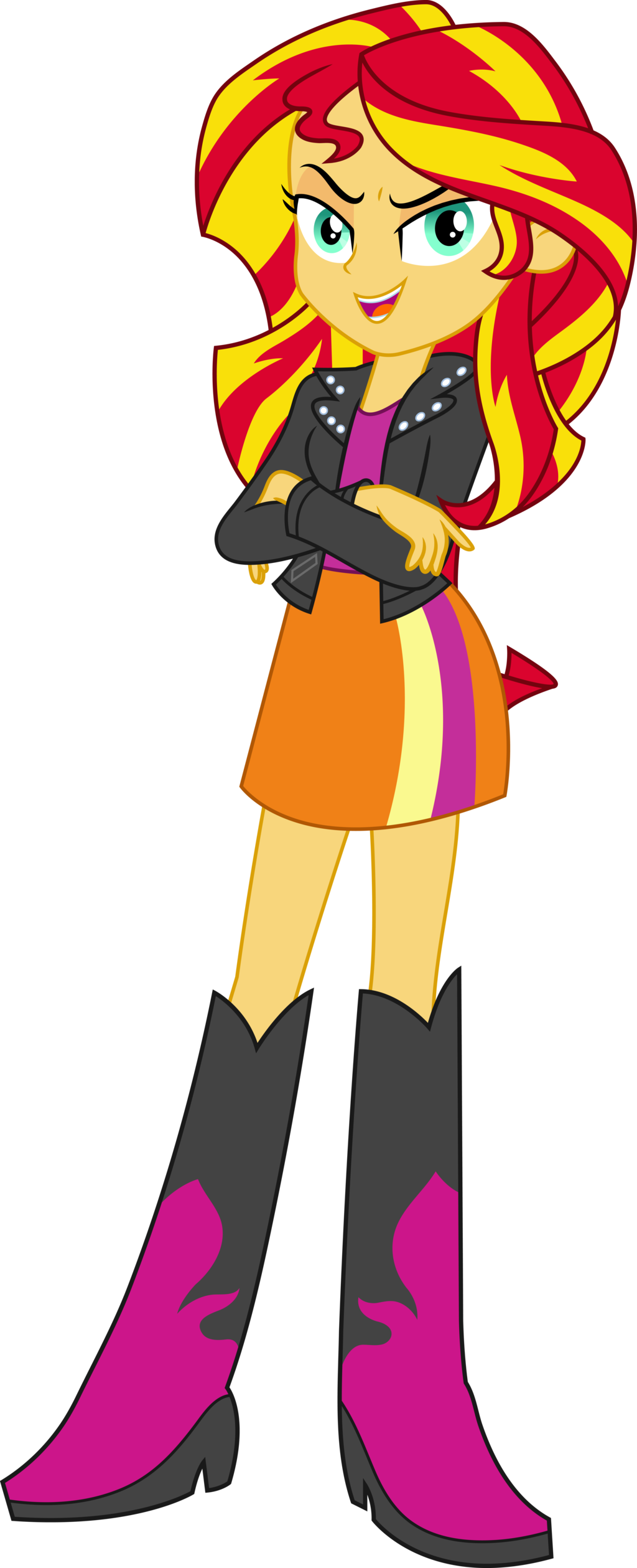 Equestria Girls Sunset Shimmer Vector By Icantunloveyou - Equestria Girl Sunset Shimmer, HD Png Download PNG with transparent background