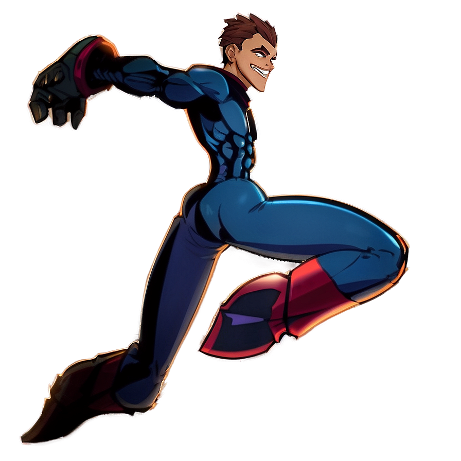 Animated Superhero Action Pose